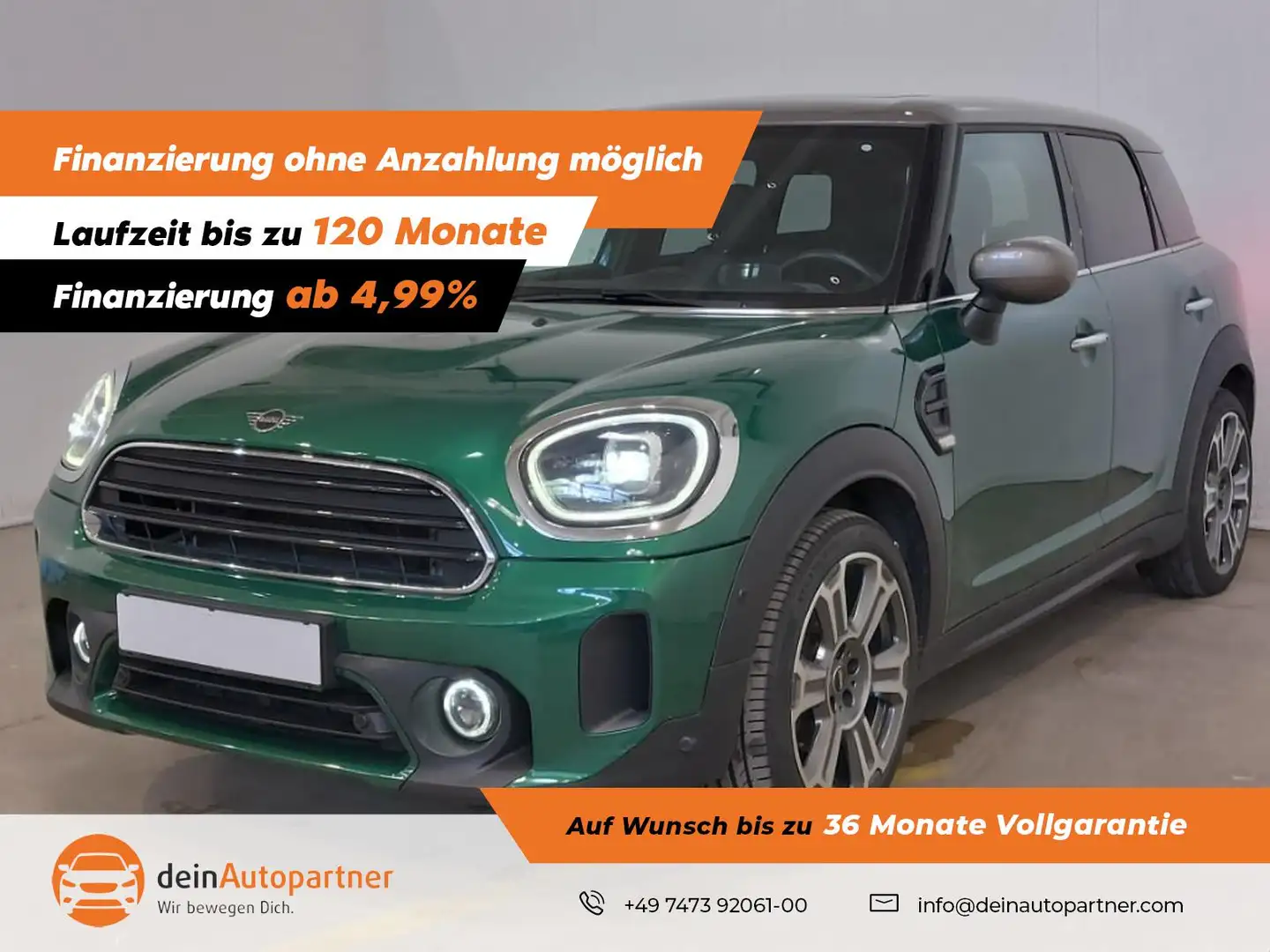 MINI Cooper Countryman NAVI/LED/LEDER/HUD/PANO/RFK/VIRTUAL COCKPIT Grün - 1