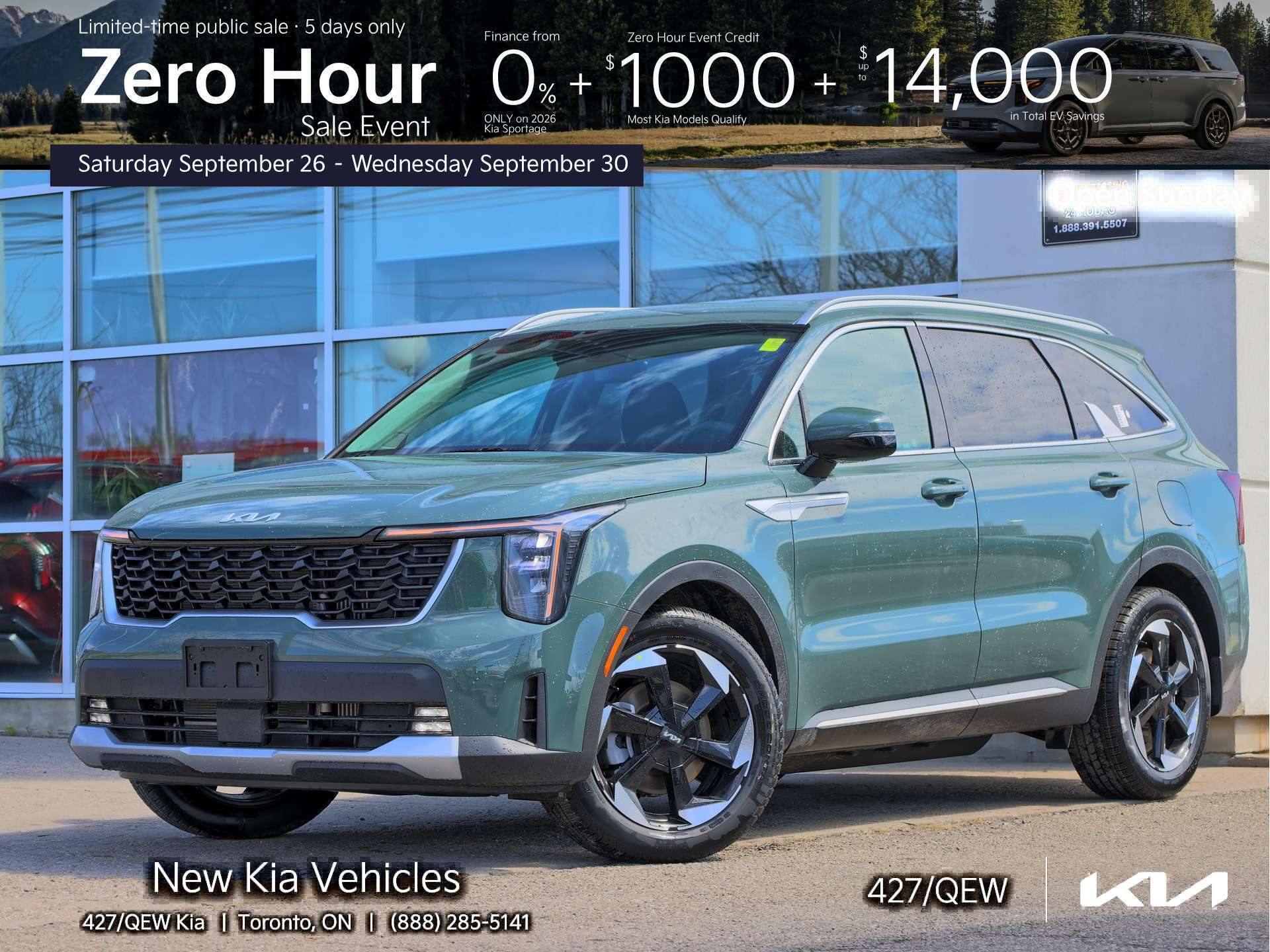 Green 2026 Kia Sorento Plug-In Hybrid  SUV / Crossover  6-Speed Automatic