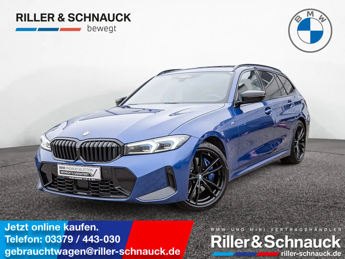 BMW 320 d Touring xDrive M-Sport HUD LED PANO 360° Blau - 1