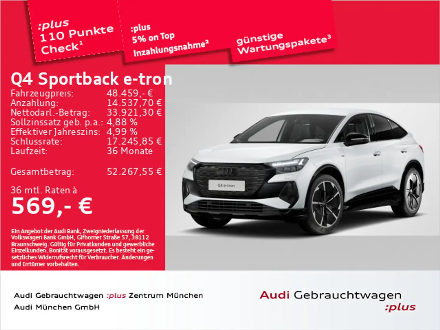 Audi Q4 e-tron 45 S line Edition AHK/21"Zol Weiß - 1