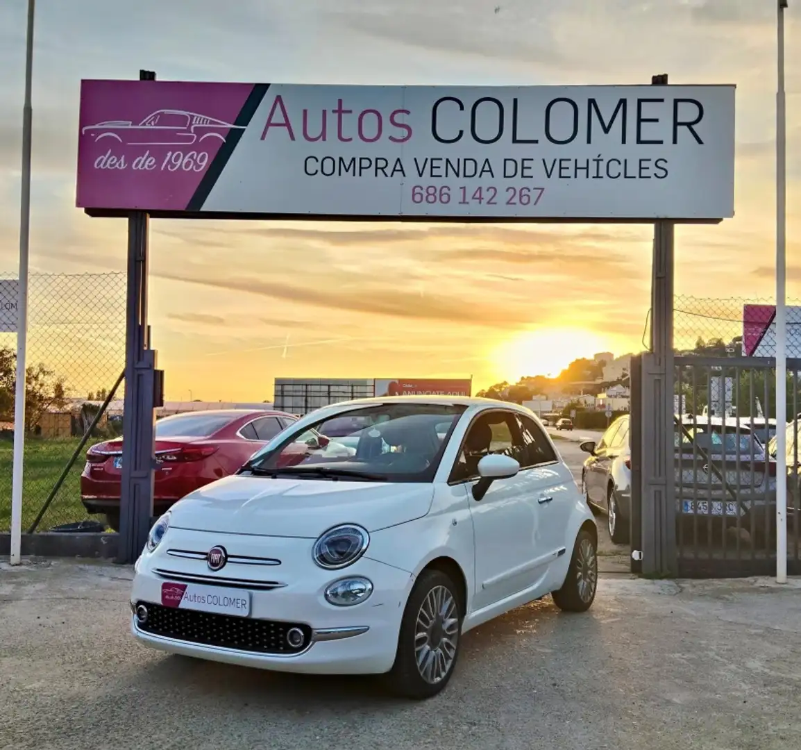 Fiat 500 1.2 Lounge Blanc - 2