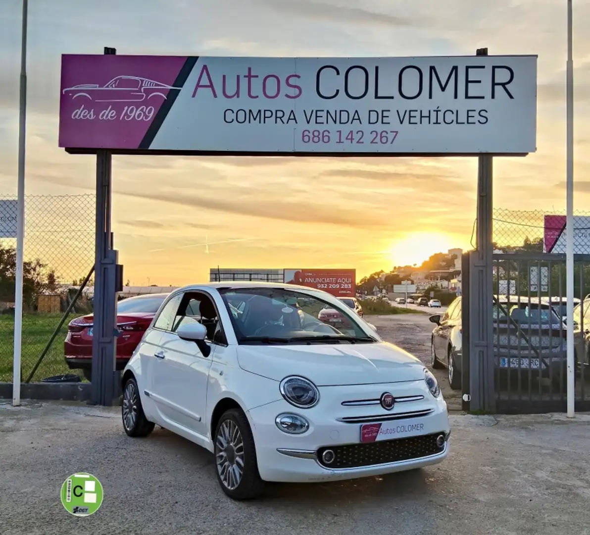 Fiat 500 1.2 Lounge Blanc - 1