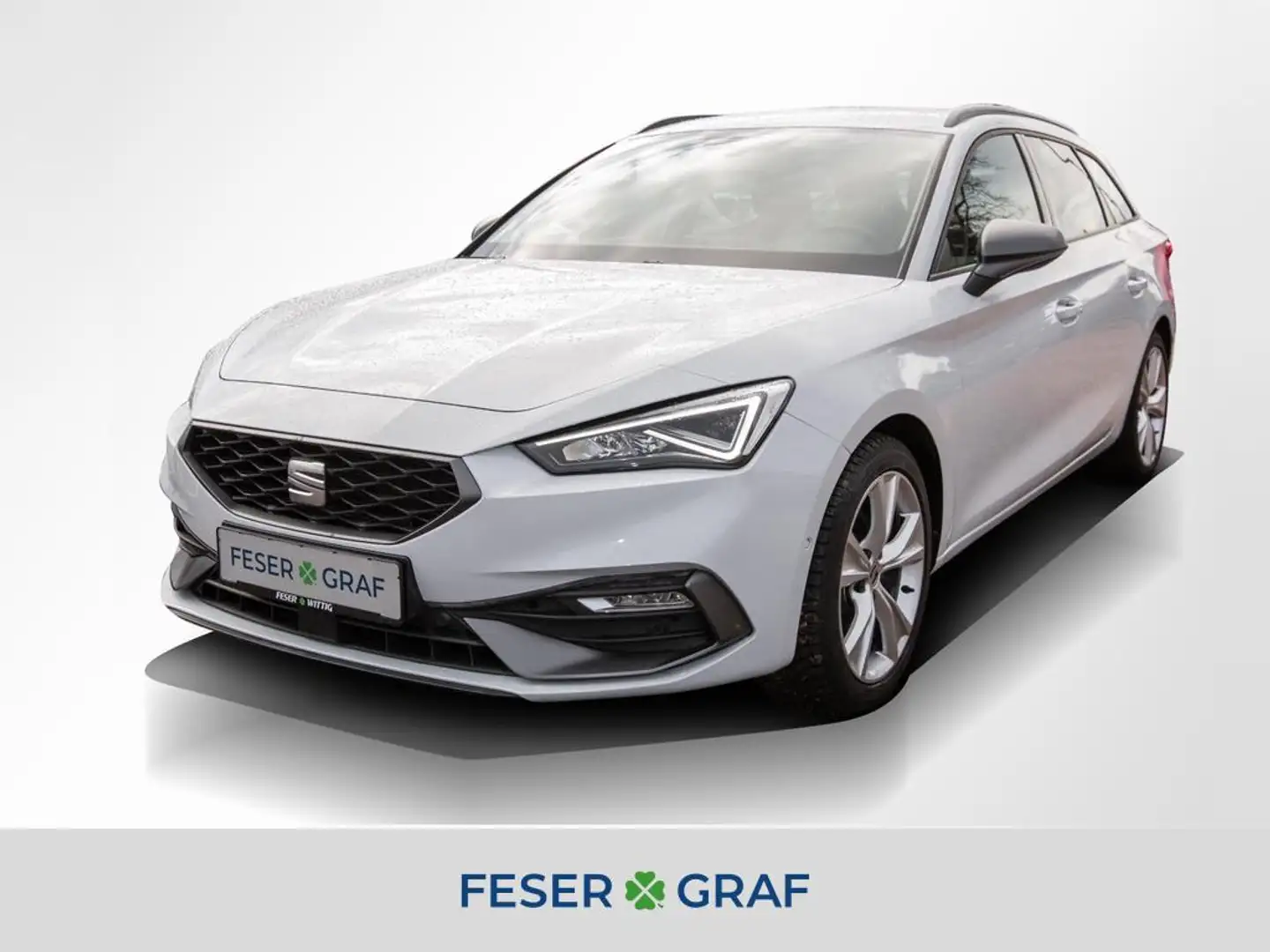 SEAT Leon 1.5 eTSI DSG ST FR LED/Navi/ACC/Kessy/SHZ Weiß - 1