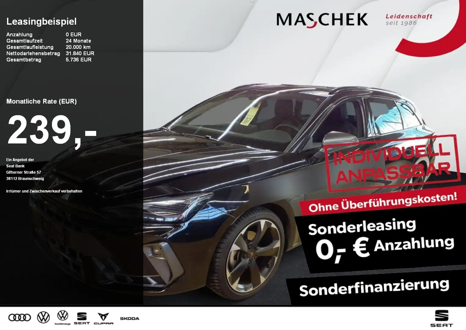 CUPRA Leon ST 1.5 TSI DSG ACC RearView Sitzh. Ambiente Schwarz - 1