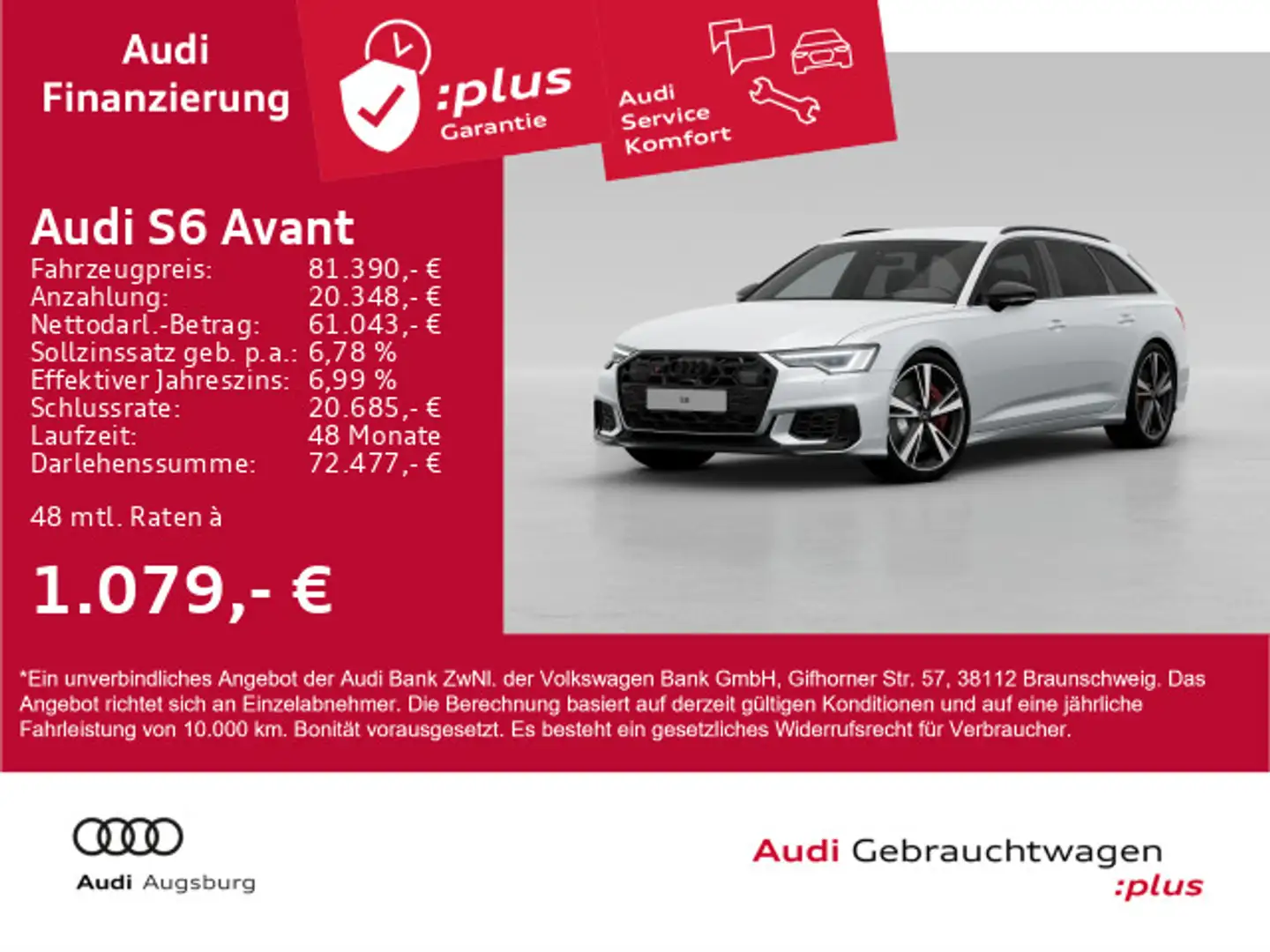 Audi S6 TDI UPE 115T€*AllradLenk.*StdHz*8-fach* Blanc - 1