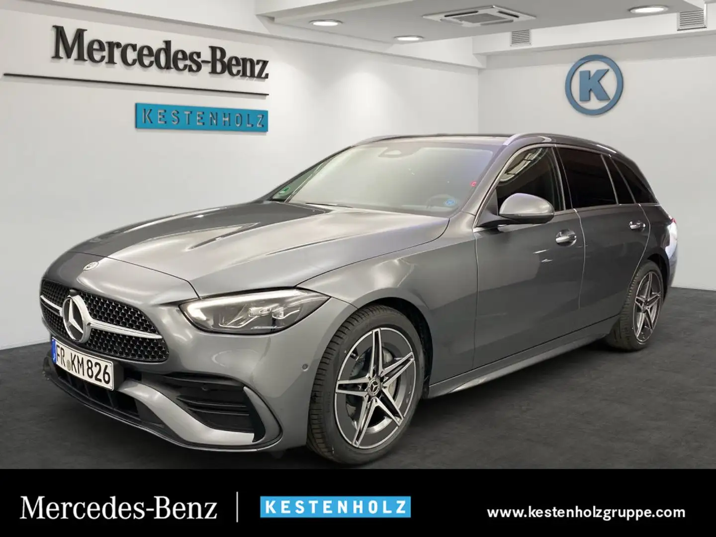 Mercedes-Benz C 220 d T AMG WideScreen LED Kamera Spurhalt-Ass Grau - 1