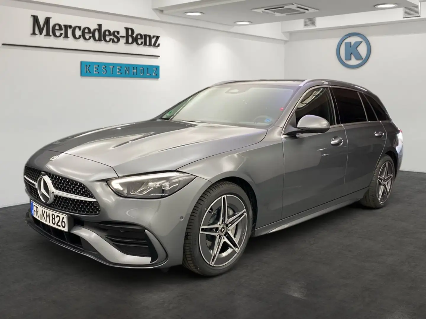 Mercedes-Benz C 220 d T AMG WideScreen LED Kamera Spurhalt-Ass Grau - 2