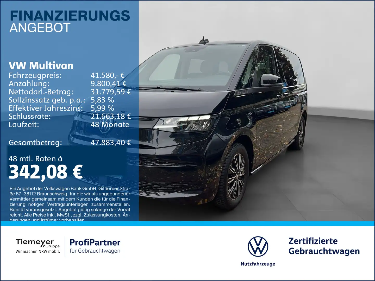 Volkswagen T7 Multivan T7 Multivan TDI 7-SITZE NAVI KAMERA Schwarz - 1