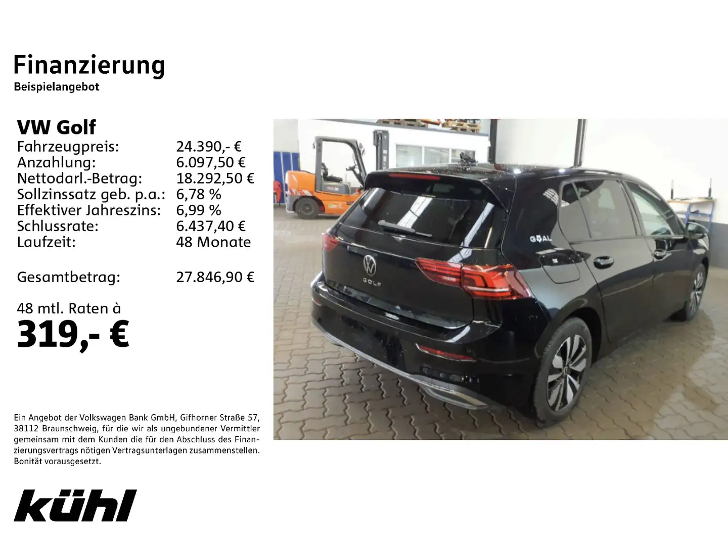 Volkswagen Golf 8 VIII 1.5 TSI Goal LED+/ACC/App/Navi/AHK Schwarz - 2