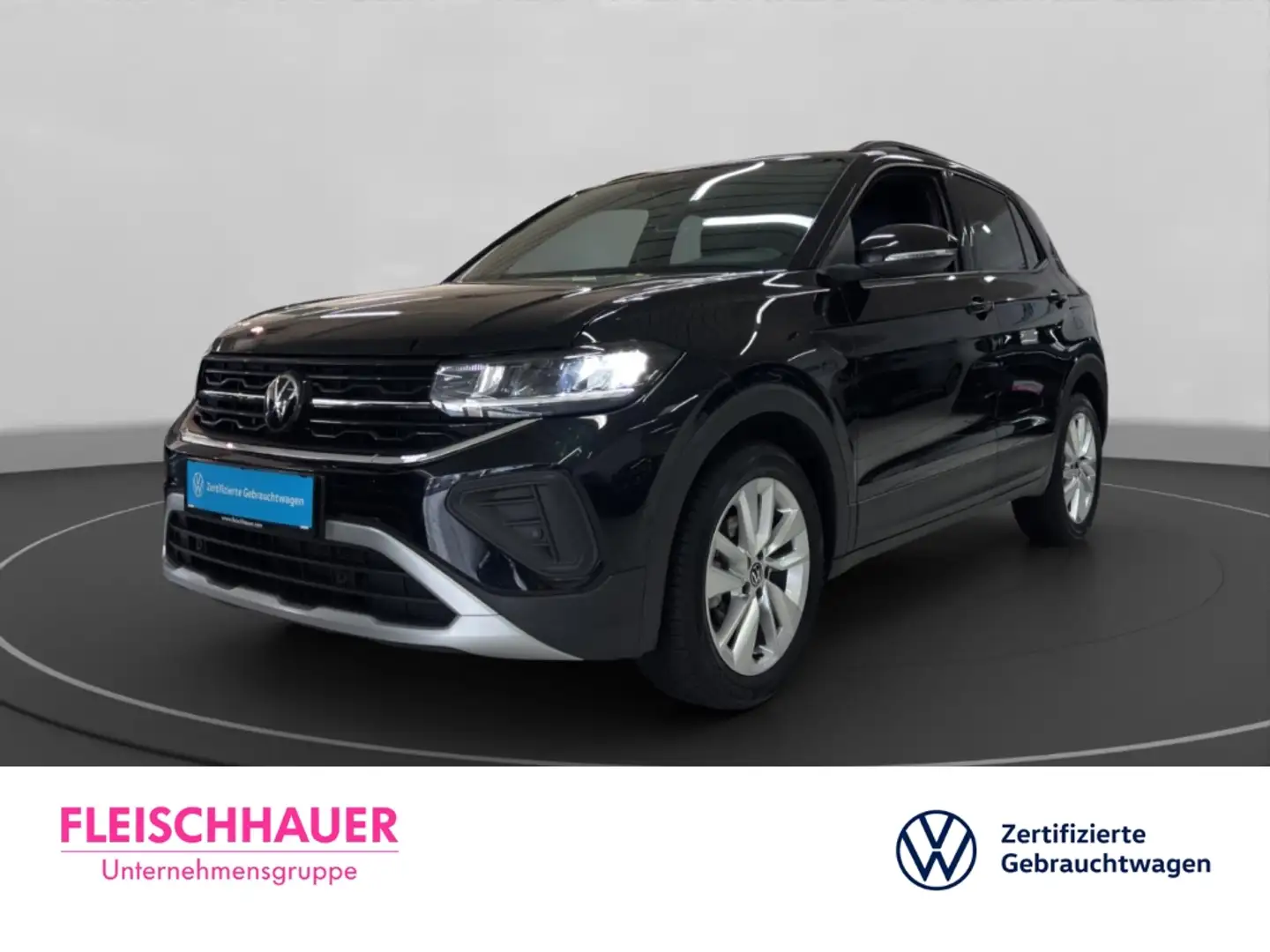 Volkswagen T-Cross Life 1.0 TSI LED+ACC+NAVI+PDC V&H+SHZ+AHK+VC+DAB Schwarz - 1