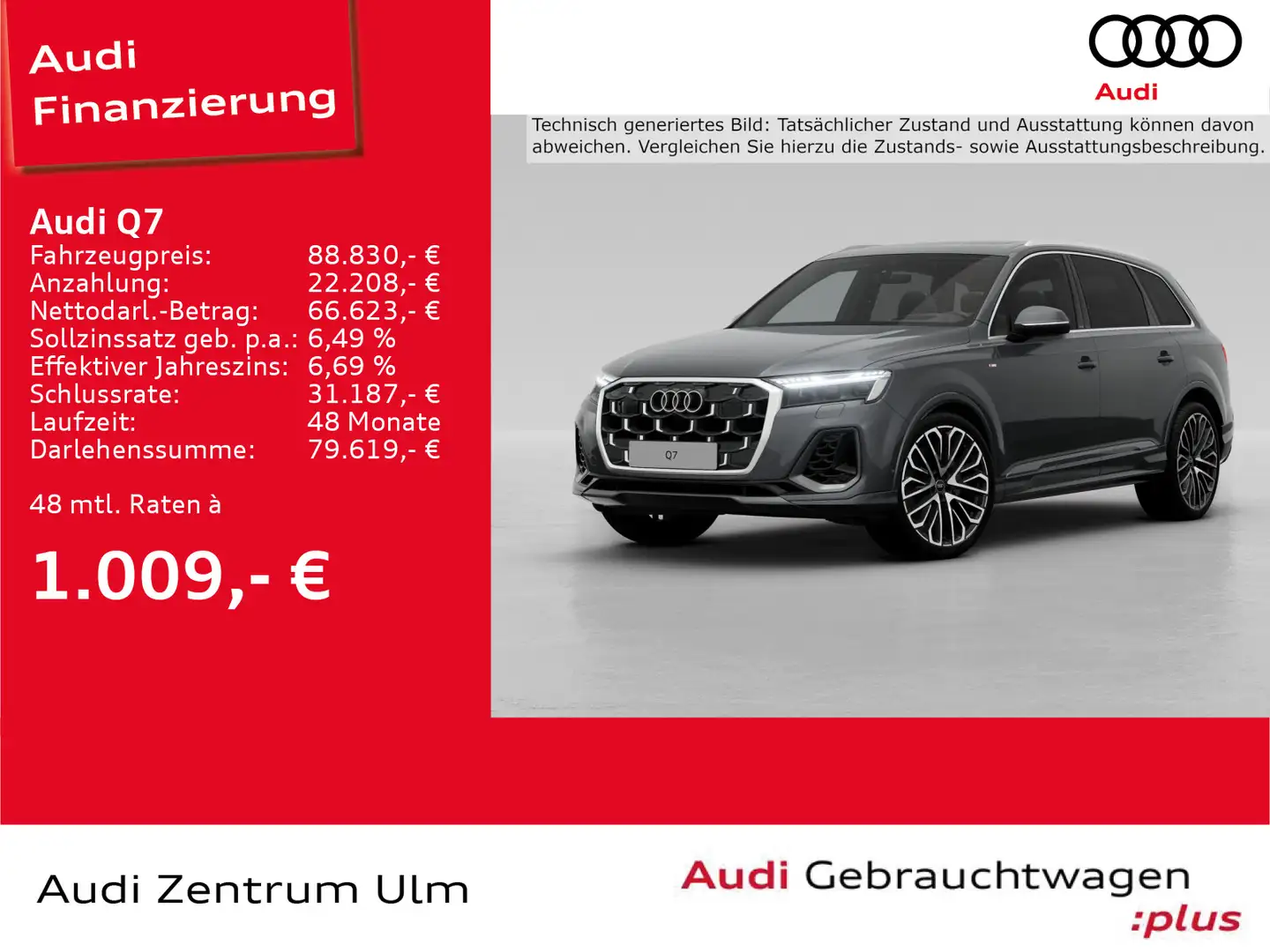 Audi Q7 SUV S line 55 TFSI qu 7SITZE AHK PANO STHZ Gris - 1