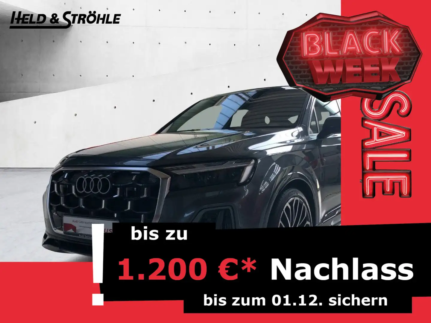 Audi Q7 S-Line 55TFSI qu 7SITZE AHK PANO STHZ 5J.GAR. Grau - 1