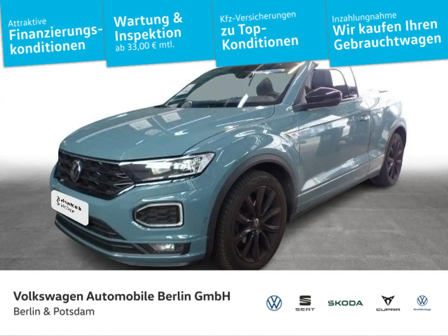 Volkswagen T-Roc 1.5 TSI R-Line LED Navi Windscho Grün - 1