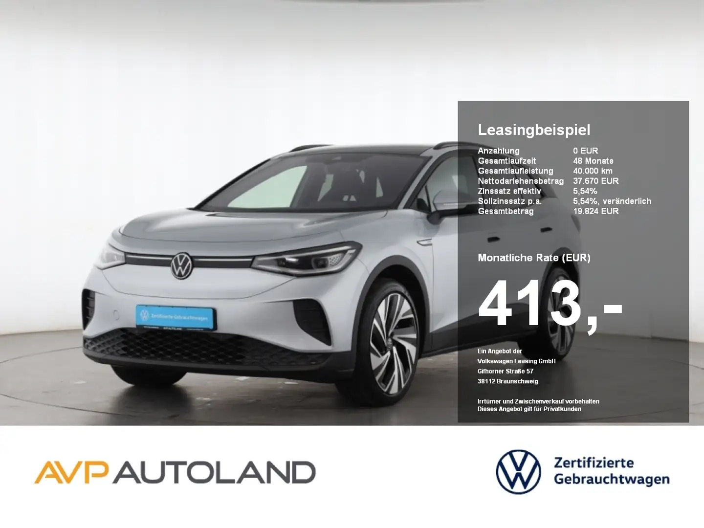 Volkswagen ID.4 Pro Performance | PANO | NAVI | ACC | AHK | Silber - 1
