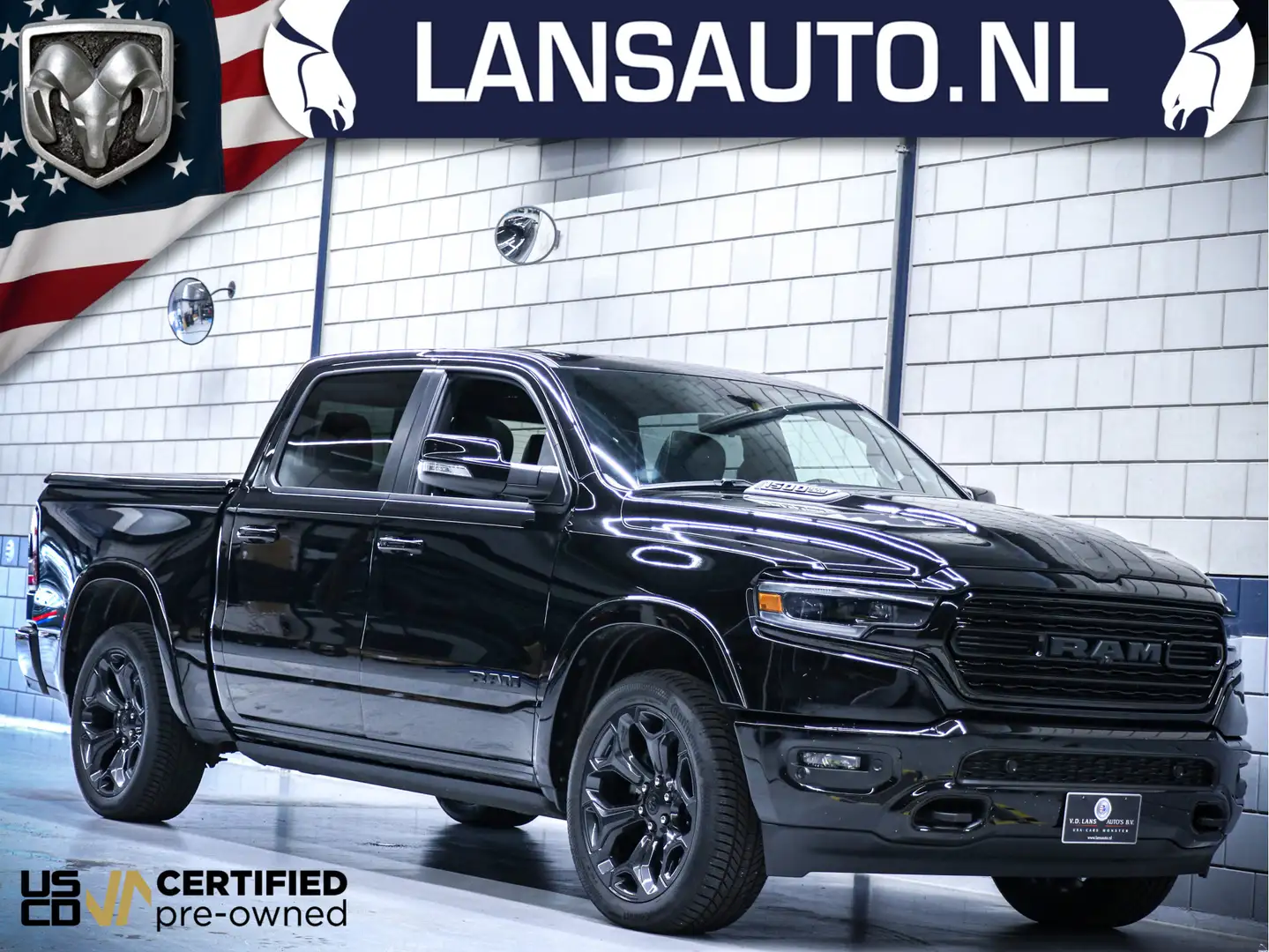 Dodge RAM 1500 Limited | 5.7L Hemi V8 400PK | Panorama | Ful Zwart - 1