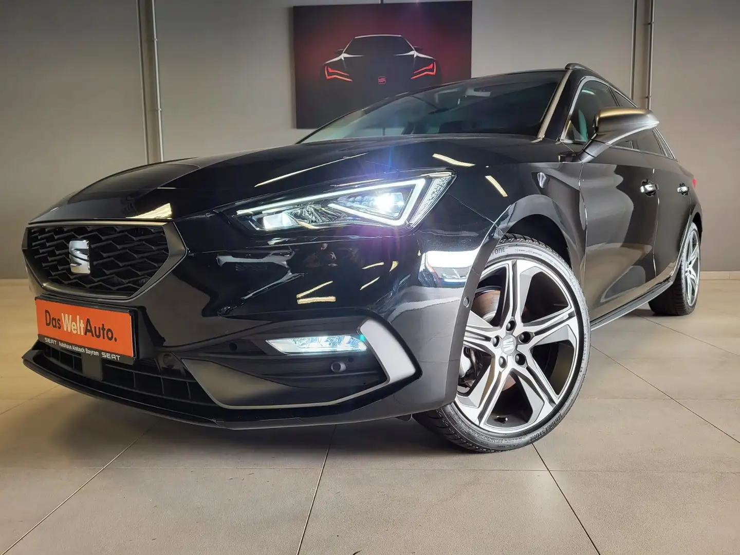 SEAT Leon Sportst. -FR Plus- 2.0 TDI DSG *Garantie* Zwart - 2