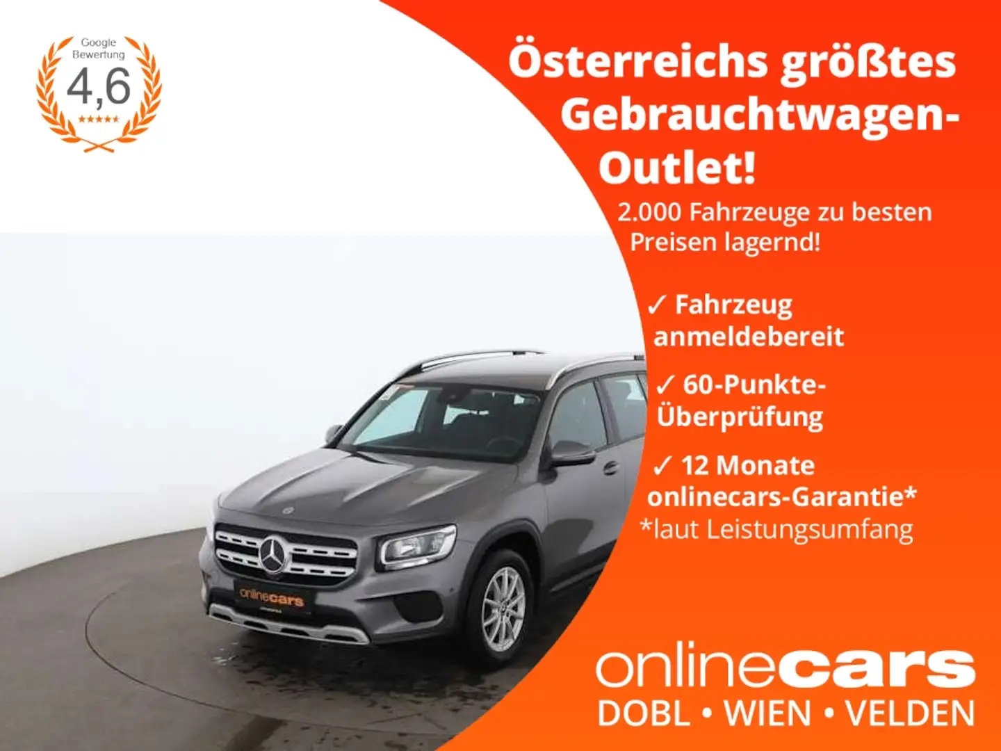 Mercedes-Benz GLB 200 d Aut NAVI LEDER SITZHZG DIGI-TACHO R-CAM Gris - 1