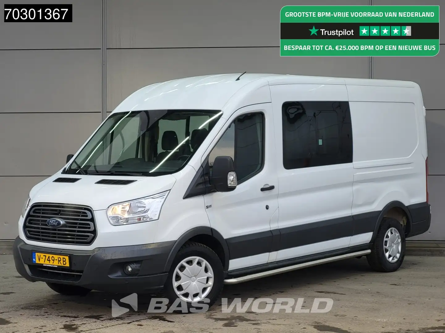 Ford Transit 130pk Dubbel Cabine L3H2 Trekhaak Airco Cruise Cam Wit - 1