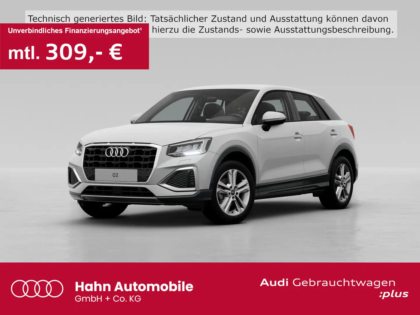 Audi Q2 35TFSI advanced S-tronic PDC Carplay GRA LED Weiß - 1