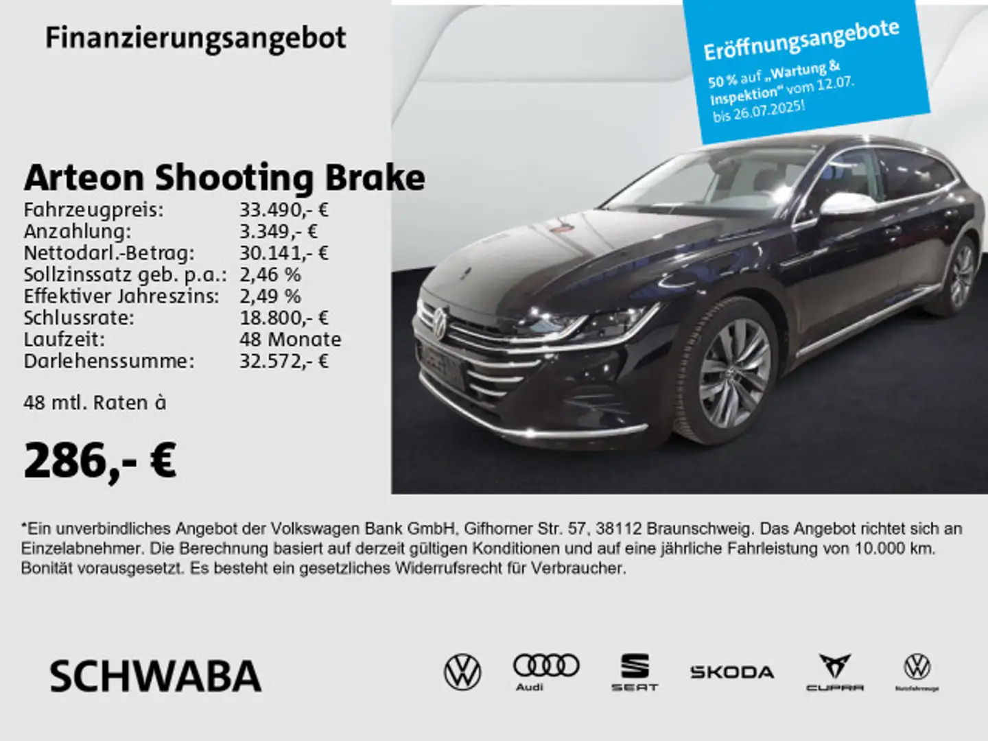 Volkswagen Arteon Elegance 2.0 TDI *AHK*18"* Schwarz - 1