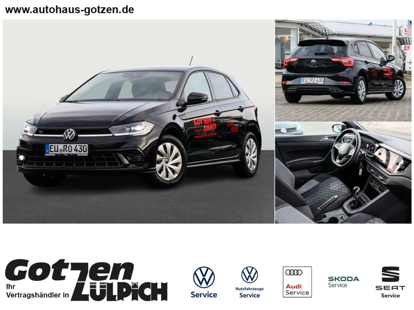 Volkswagen Polo R-Line 1.0 TSI Navi IQ.DRIVE Rückfahrkamera Schwarz - 1