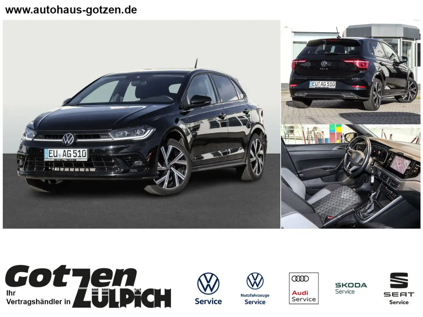 Volkswagen Polo R-Line 1.0 TSI Navi IQ.DRIVE Rückfahrkamera Schwarz - 1