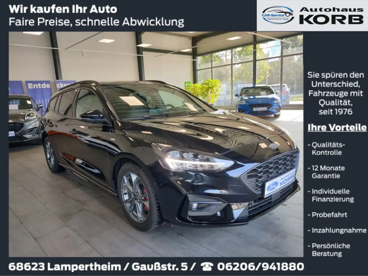Ford Focus Turnier 1.0 EcoBoost  Aut. ST-LINE X Noir - 1