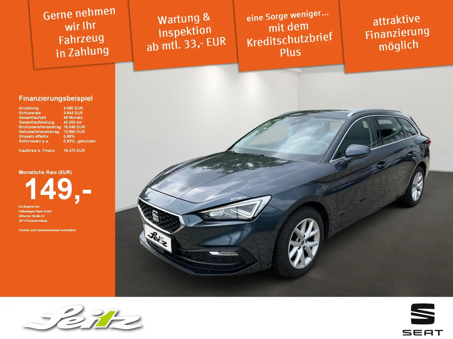 SEAT Leon ST 1.5 TSI Style Navi. LED. Rückfahrkamera Gris - 1