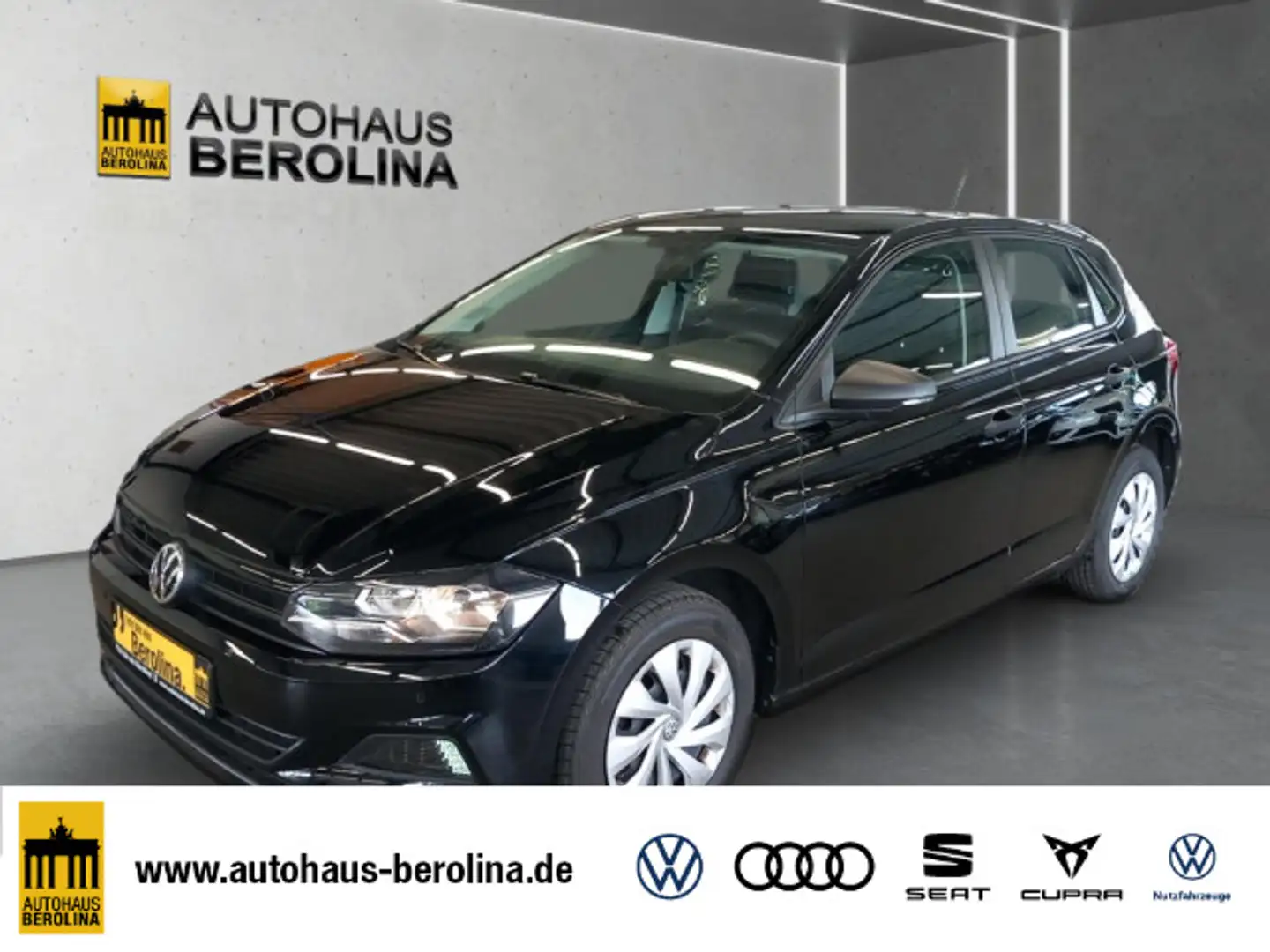 Volkswagen Polo 1.0 Trendline *PDC*SHZ*KLIMA* Zwart - 1