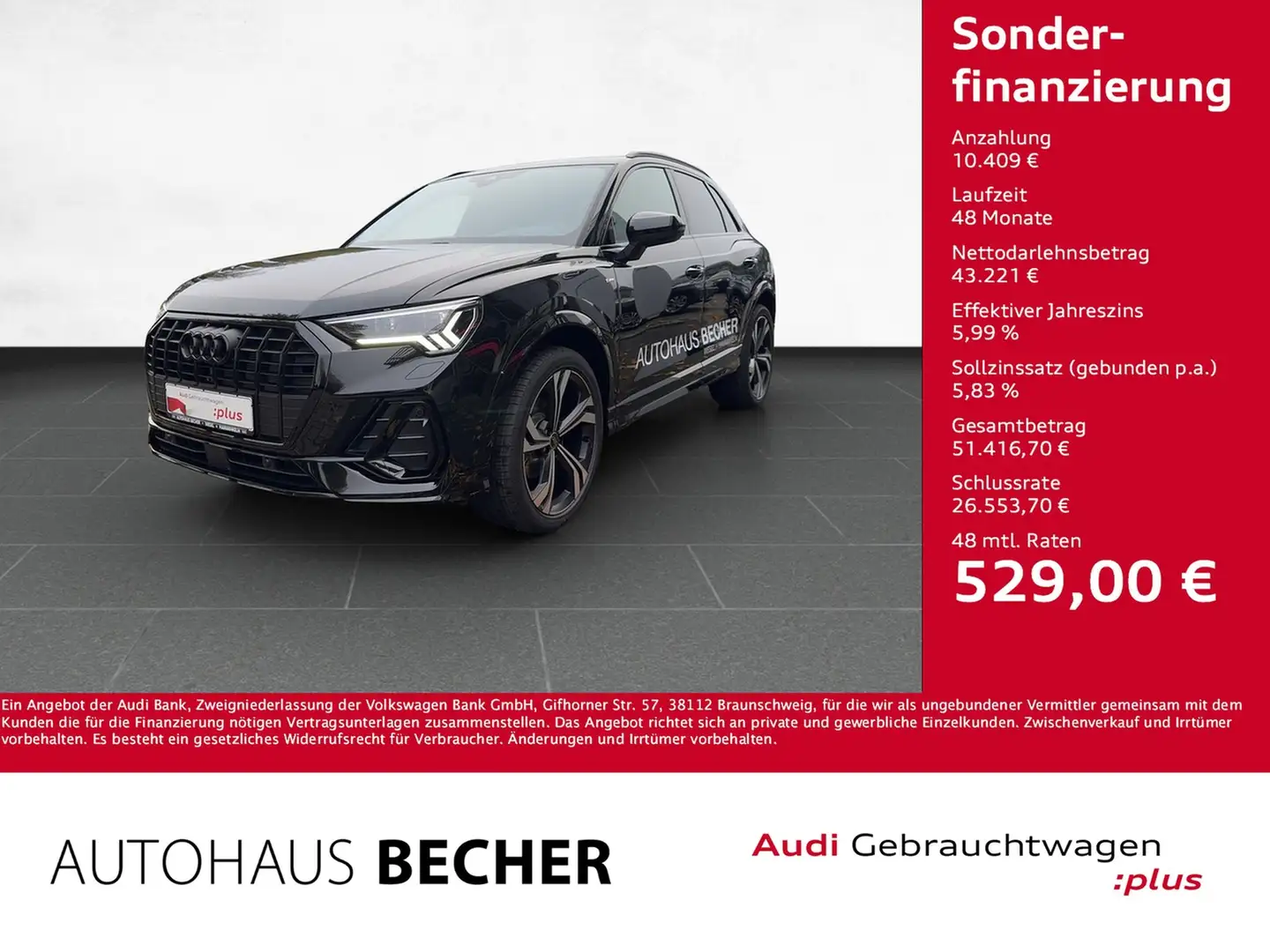 Audi Q3 S line 35 TFSI S tronic /AHK/Rückfahrk/Pano Schwarz - 1