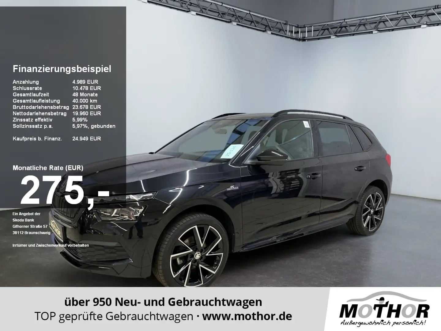 Skoda Kamiq Monte Carlo 1.5 TSI DSG Virtual Cockpit Schwarz - 1