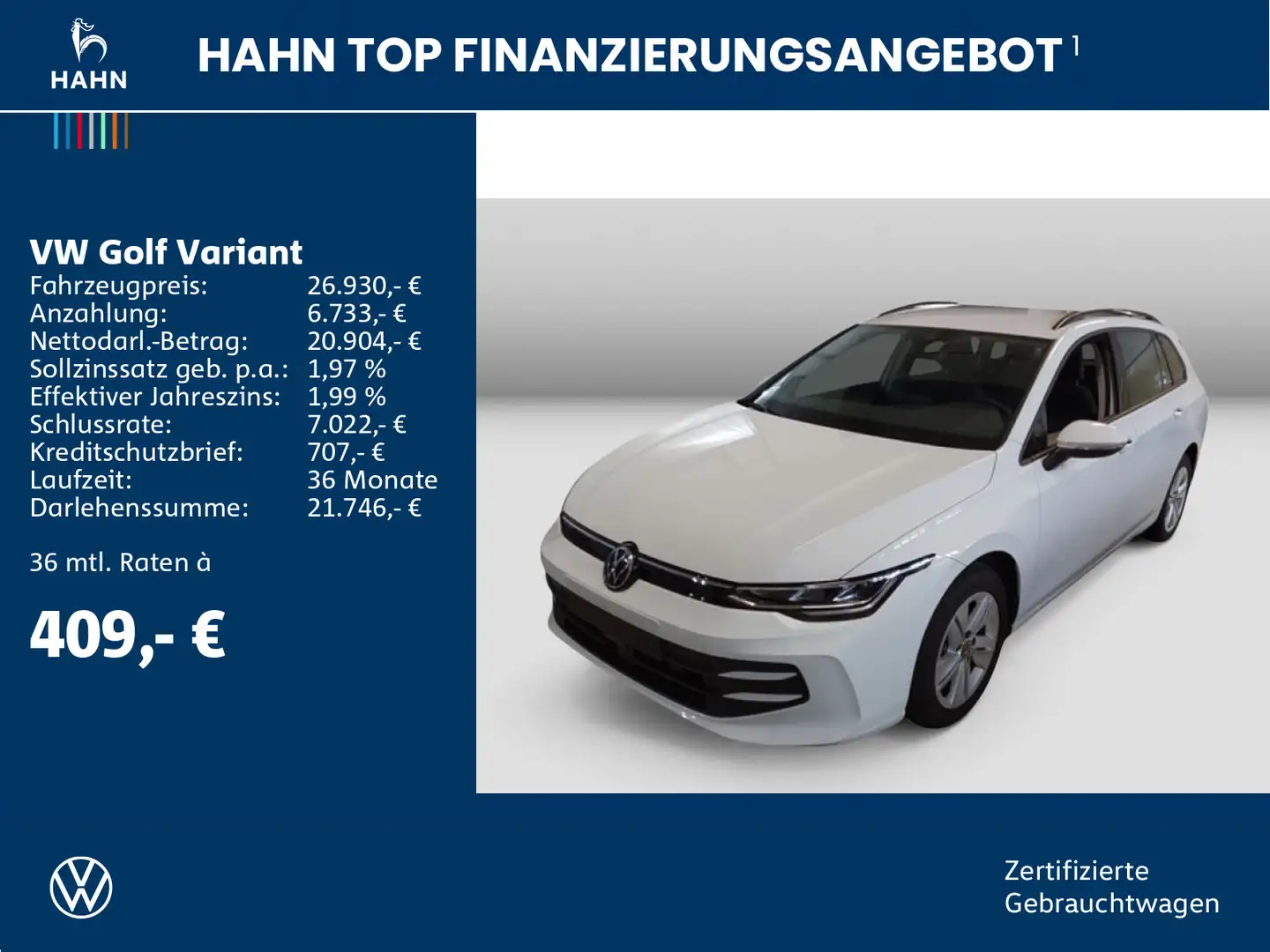 Volkswagen Golf Variant Golf VIII Variant Life 1.5TSI DSG LED AHK Kamera Weiß - 2