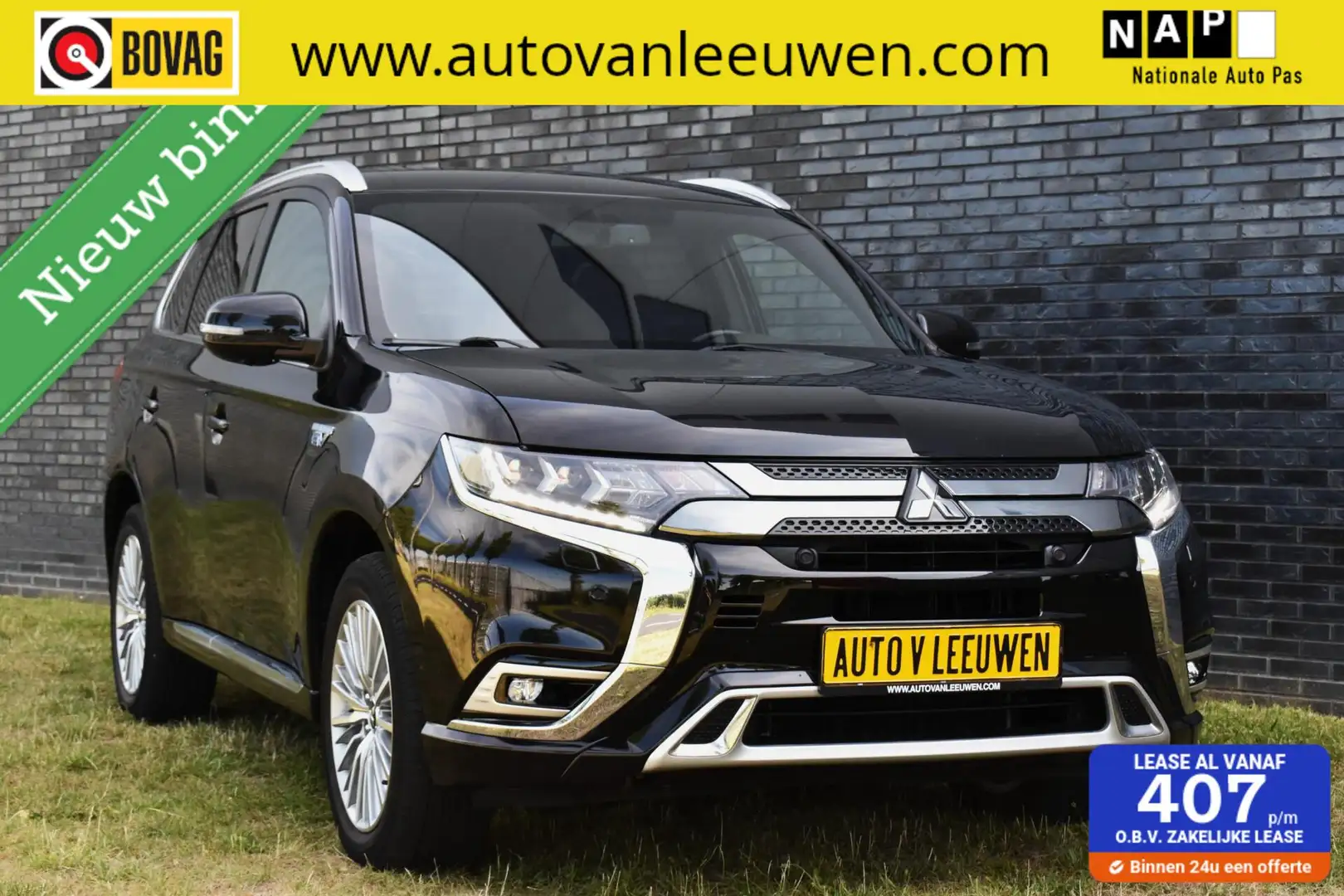 Mitsubishi Outlander 2.4 PHEV Diamand Edition LEDER VOL! 360º CAMERA/EL Noir - 1