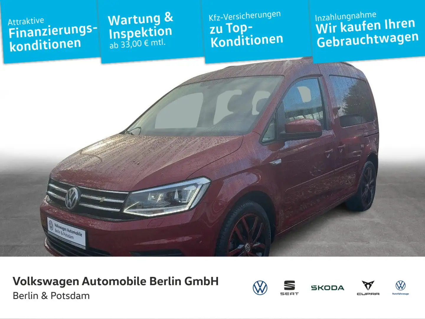 Volkswagen Caddy 1.4TSI DSG CL NAVI AHK XENON KAMERA Rouge - 1