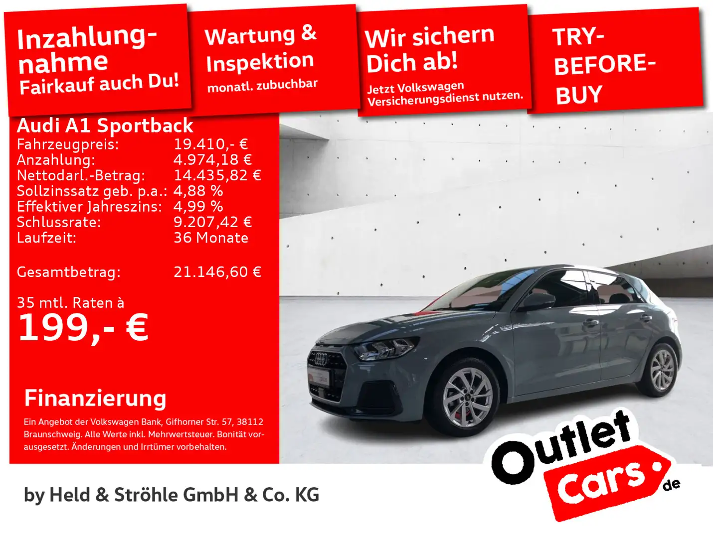 Audi A1 advanced 25TFSI CLIMATRONIC PDC SHZ Grau - 1