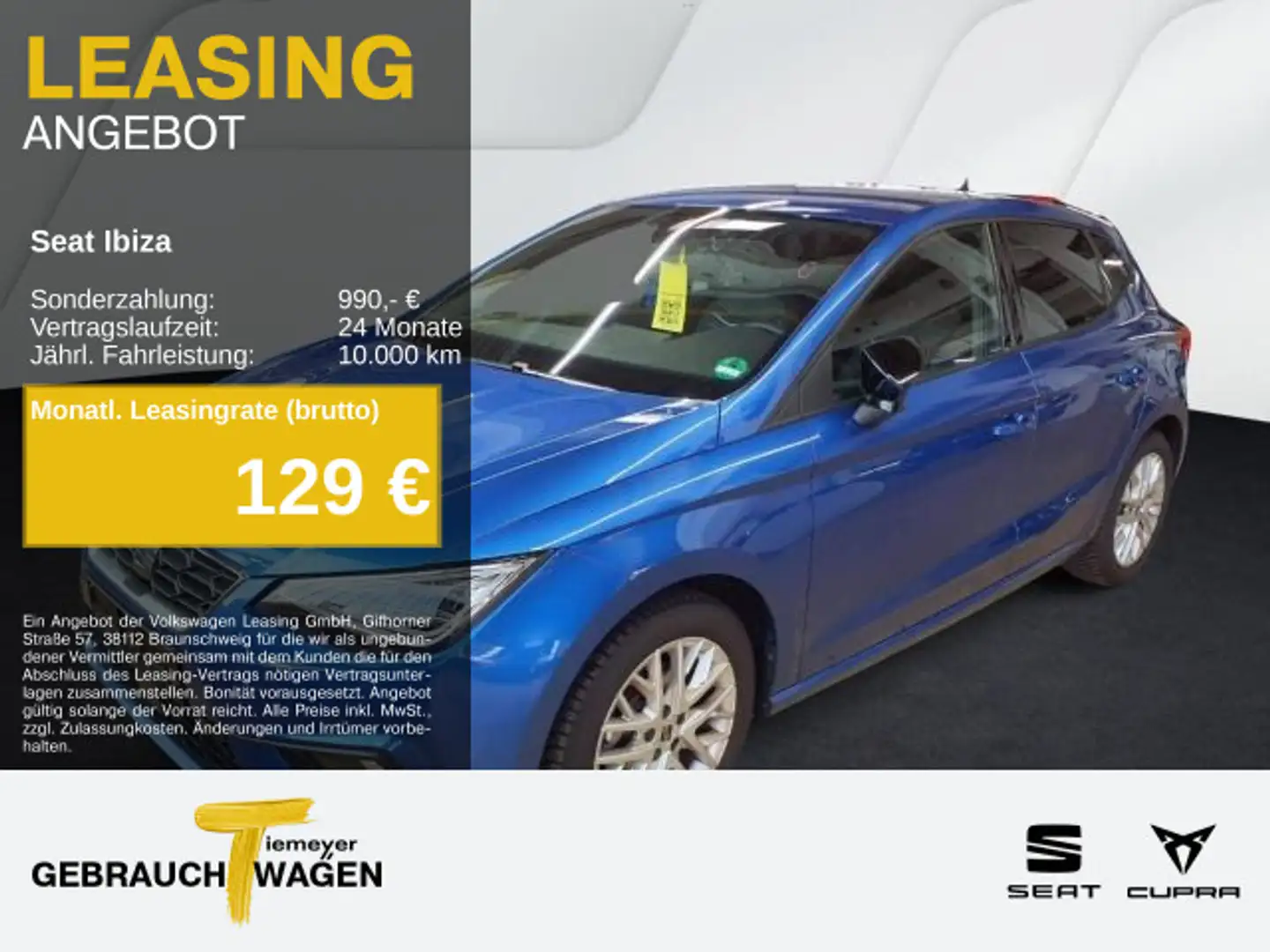 SEAT Ibiza 1.0 TSI DSG FR LED NAVI KAMERA VIRTUAL Blau - 1