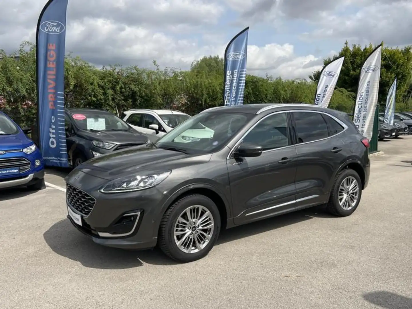 Ford Kuga 2.5 Duratec 190ch FHEV E85 Vignale BVA Gris - 1