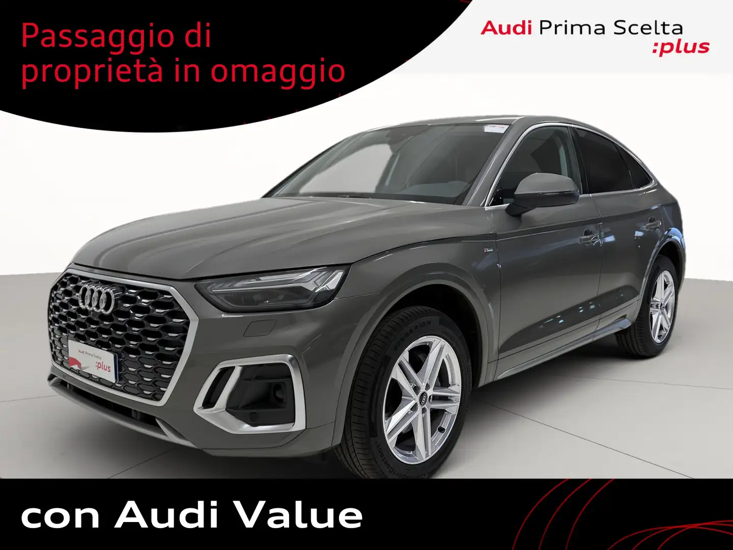 Audi Q5 sportback 40 2.0 tdi mhev 12v s line quattro s-tro Gris - 1