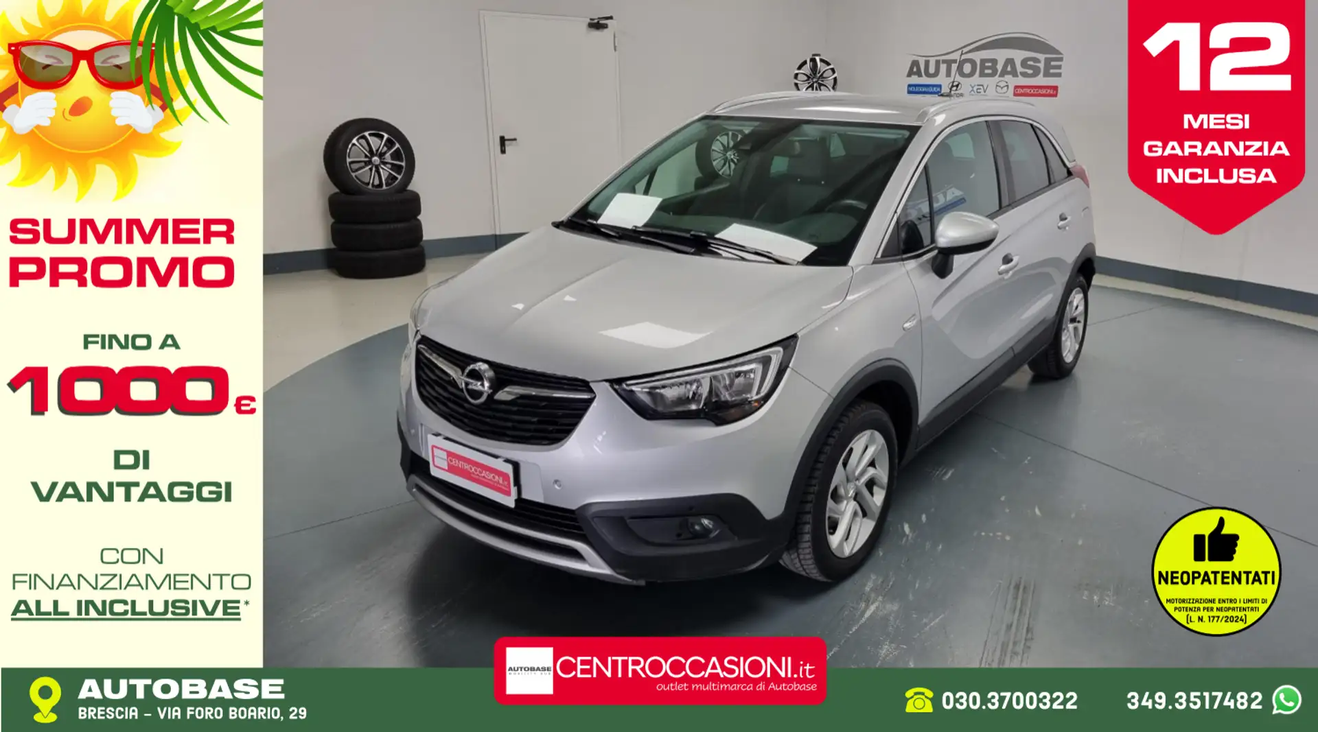Opel Crossland X 1.2 Innovation s&s 110cv my18.5 Grigio - 1