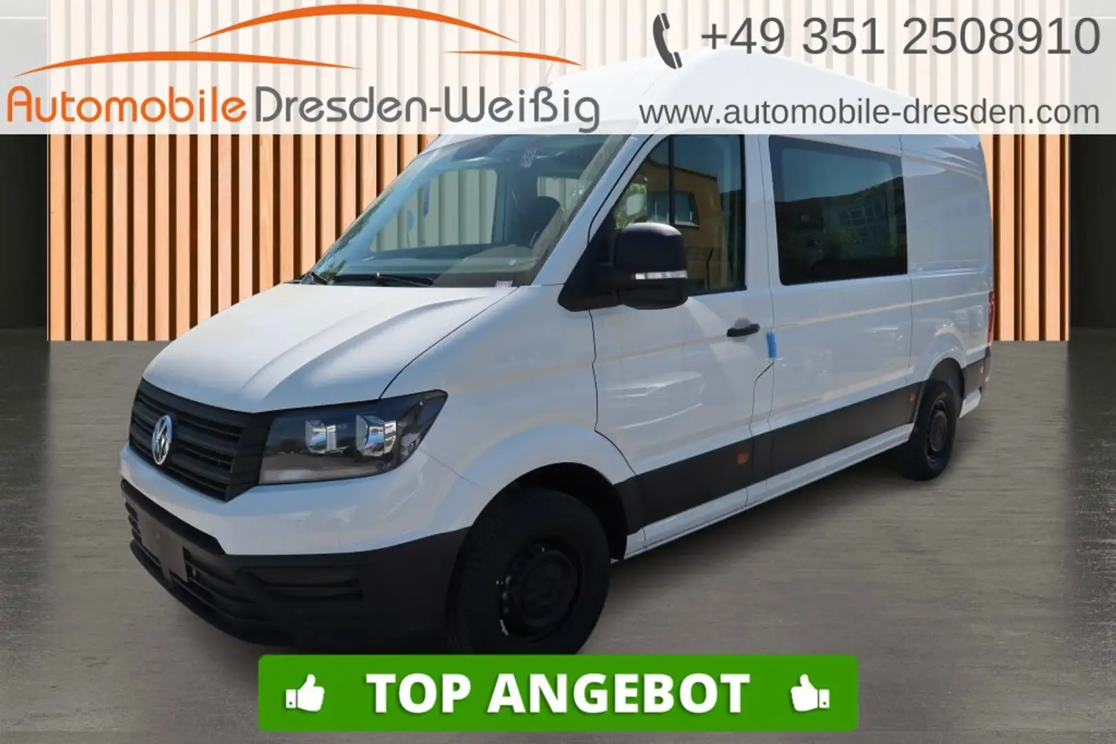 Volkswagen Crafter Kasten DOKA 35 mittellang Hochdach FWD Bílá - 1