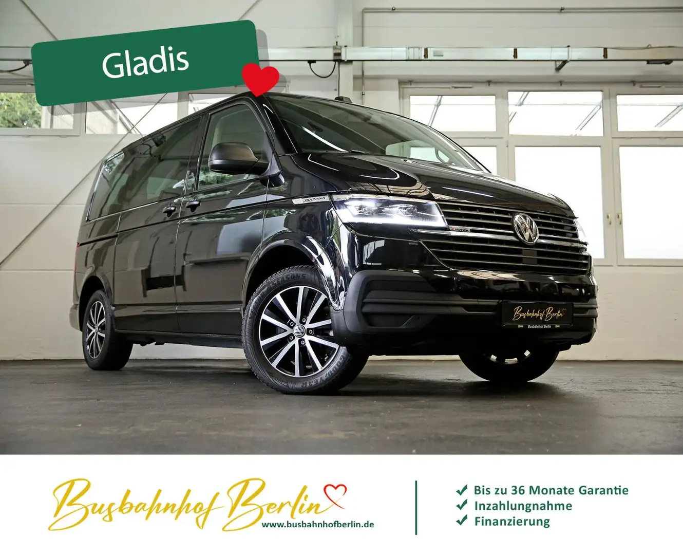 Volkswagen T6 Multivan T6.1 Multivan DSG 4Motion LED 1.Hand AHK. Navi Noir - 2