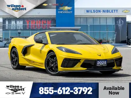 Yellow 2025 Chevrolet Corvette Coupe Rear-Wheel Drive 8-Speed Automatic