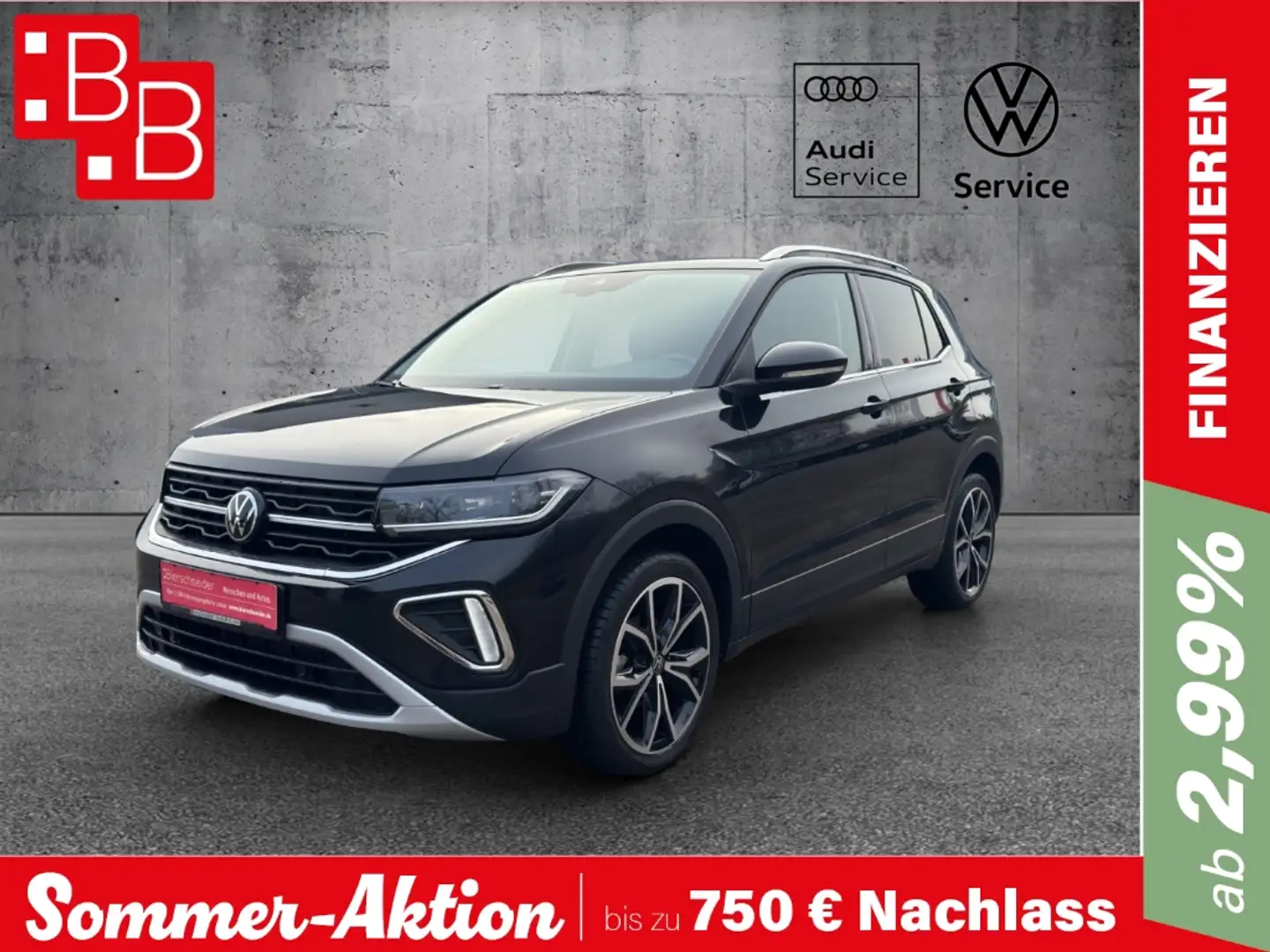 Volkswagen T-Cross 1.5 TSI DSG Style IQ-LIGHT DIGITAL PRO KAMERA AHK Schwarz - 1