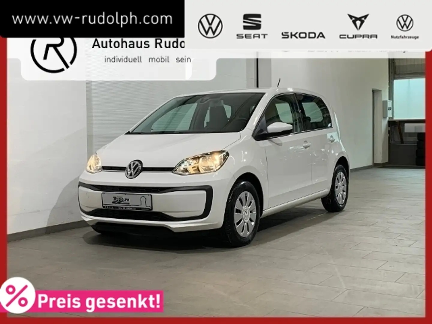 Volkswagen up! 1.0 move up! / USB Einparkhilfe Weiß - 1