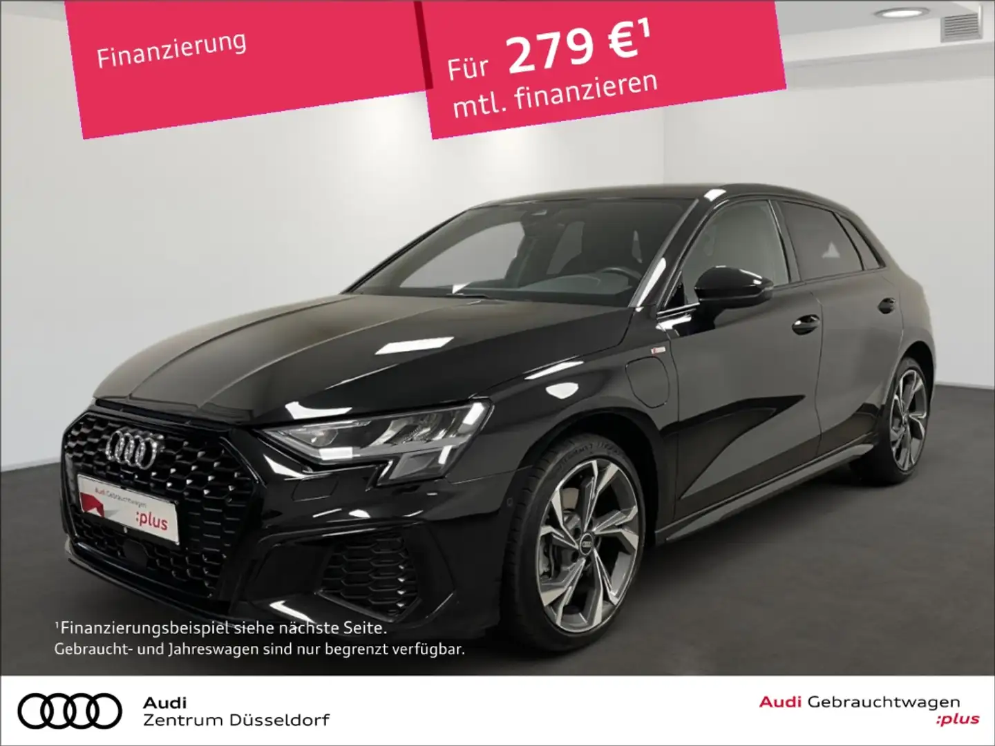 Audi A3 Sportback 40 TFSI e line S TRONIC Schwarz - 1