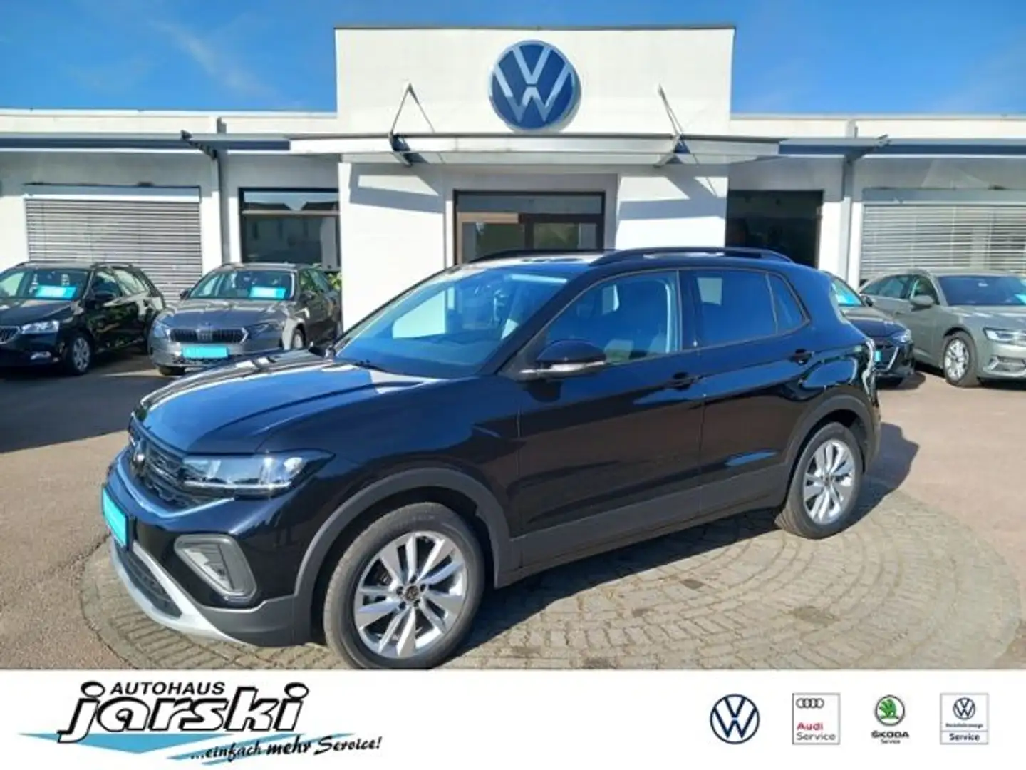 Volkswagen T-Cross 1.0 TSI Life,DSG,AHK,RearView,IQ.Drive Zwart - 1