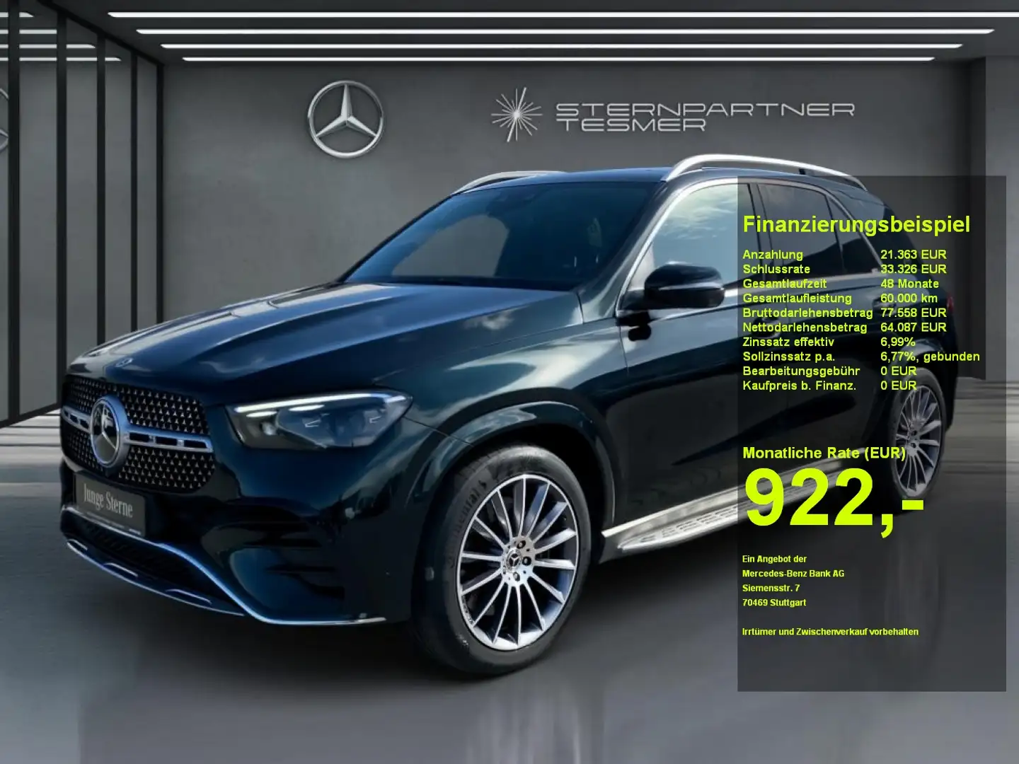 Mercedes-Benz GLE 450 d 4M +AMG+Pano+AHK+HuD+360°+Burm+Distr. Zelená - 1