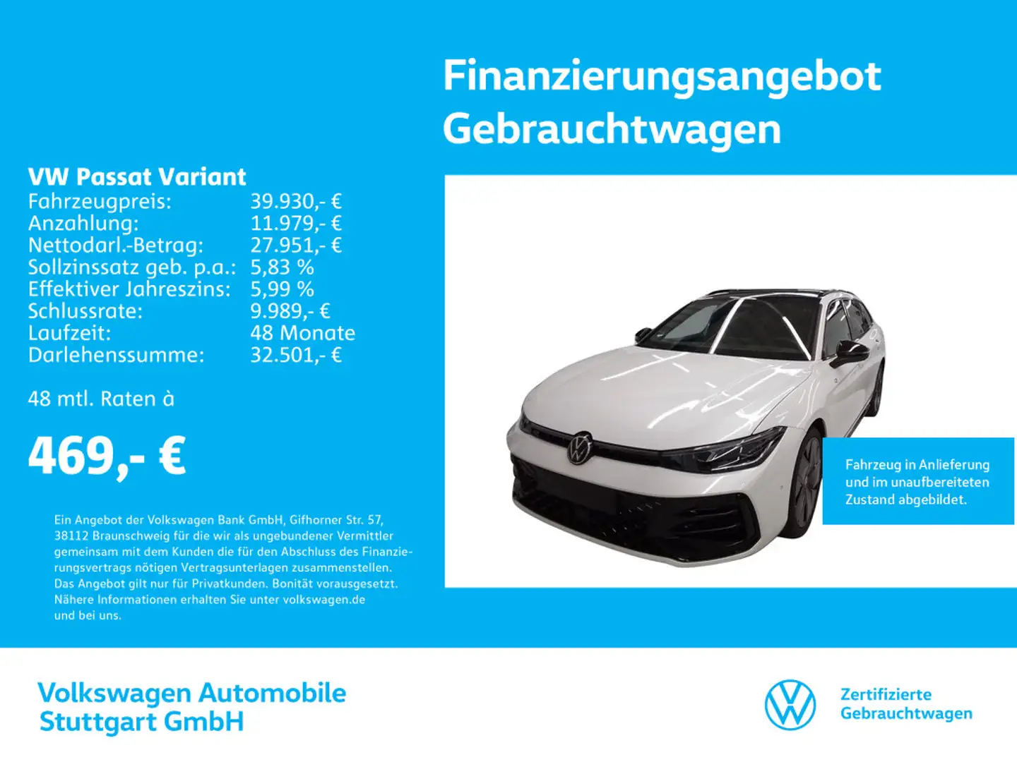 Volkswagen Passat Variant 2.0 TDI R-Line DSG Navi AHK Weiß - 1