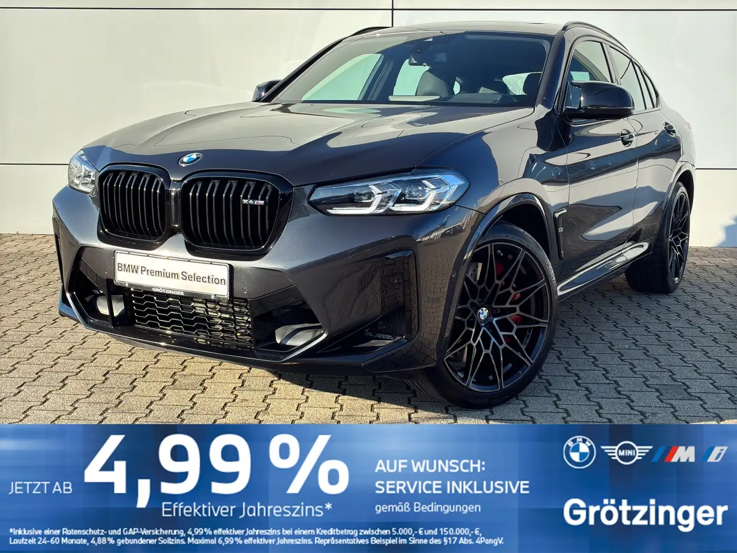 BMW X4 M Competition Pano+H&K+HUD+SHZhinten+Parkass Gris - 1