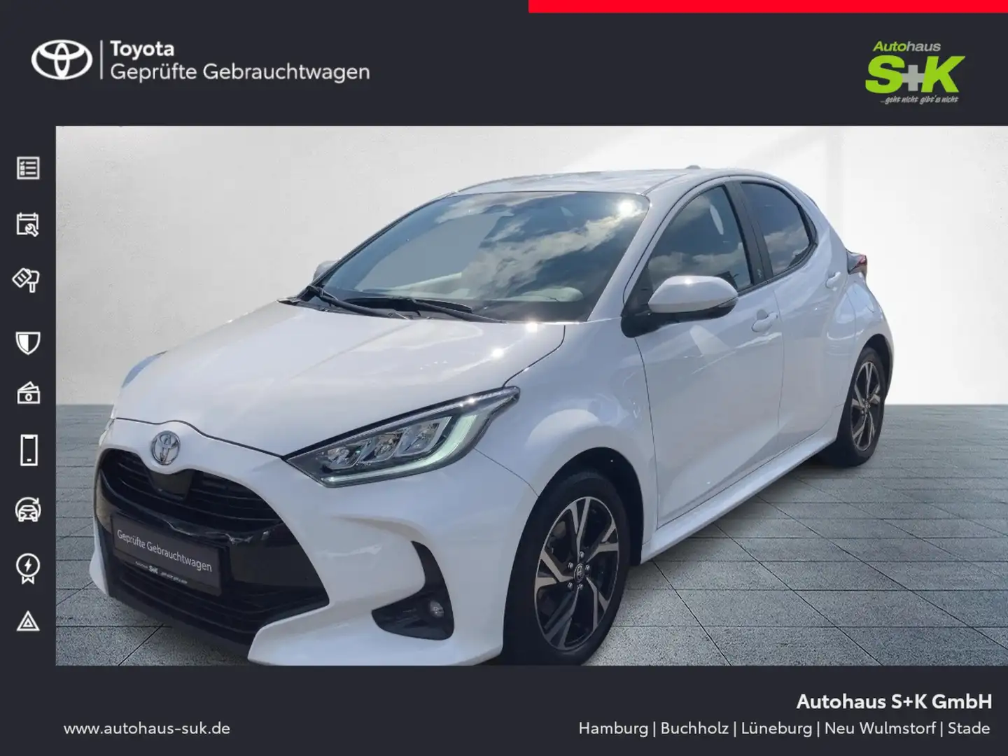 Toyota Yaris 1.5 Dual-VVT-iE Hybrid Team Deutshland*KAMERA* Weiß - 1